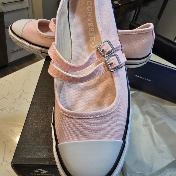 Woman's Shoes Converse Chuck Taylor All Star Dainty Mary Jane Ballet Pink SZ 7.5 - Picture 2 of 13